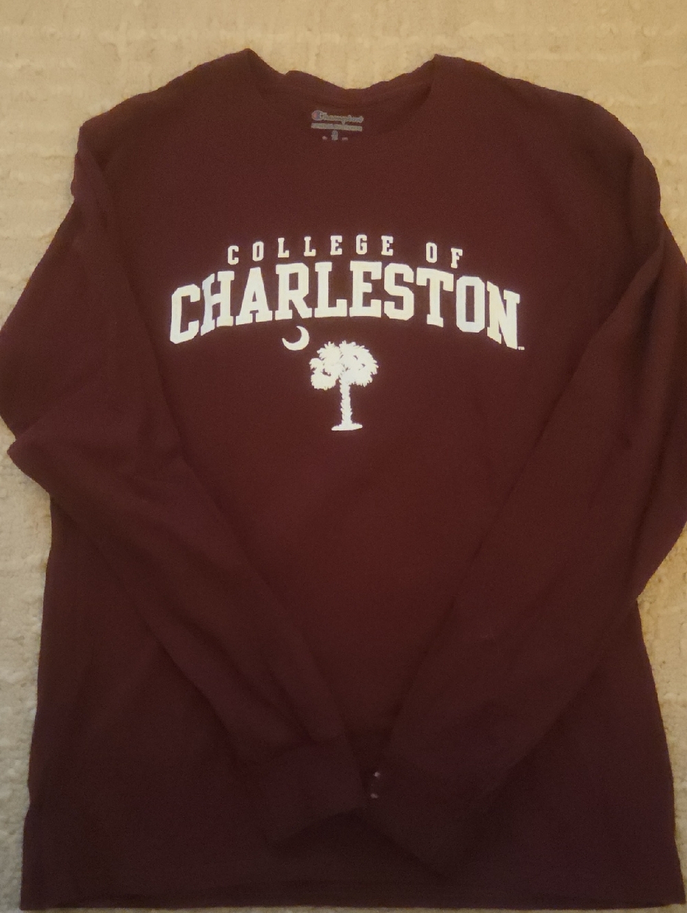 College of Charleston Crewneck Long Sleeve T-Shirt, M